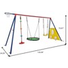 DSVIMOY 5-in-1 Swingset with Swing Seat, 550lbs for Outdoor Playground for Age 3+, Blue&Green, 125.99"*55.12"*70.87" - 3 of 4