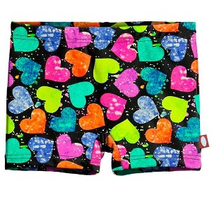 City Threads USA-Made Girls UPF 50+ Printed Swim Boy Shorts - 1 of 4