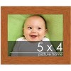 PosterPalooza | Photo Size Modernist Brown Picture Frame - UV Acrylic, Foam Board Backing, Hanging Hardware - 2 of 4