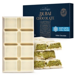 Eastanbul Dubai White Chocolate Bar Pistachio, Viral Candy, Knafeh, 7oz - 1 of 4