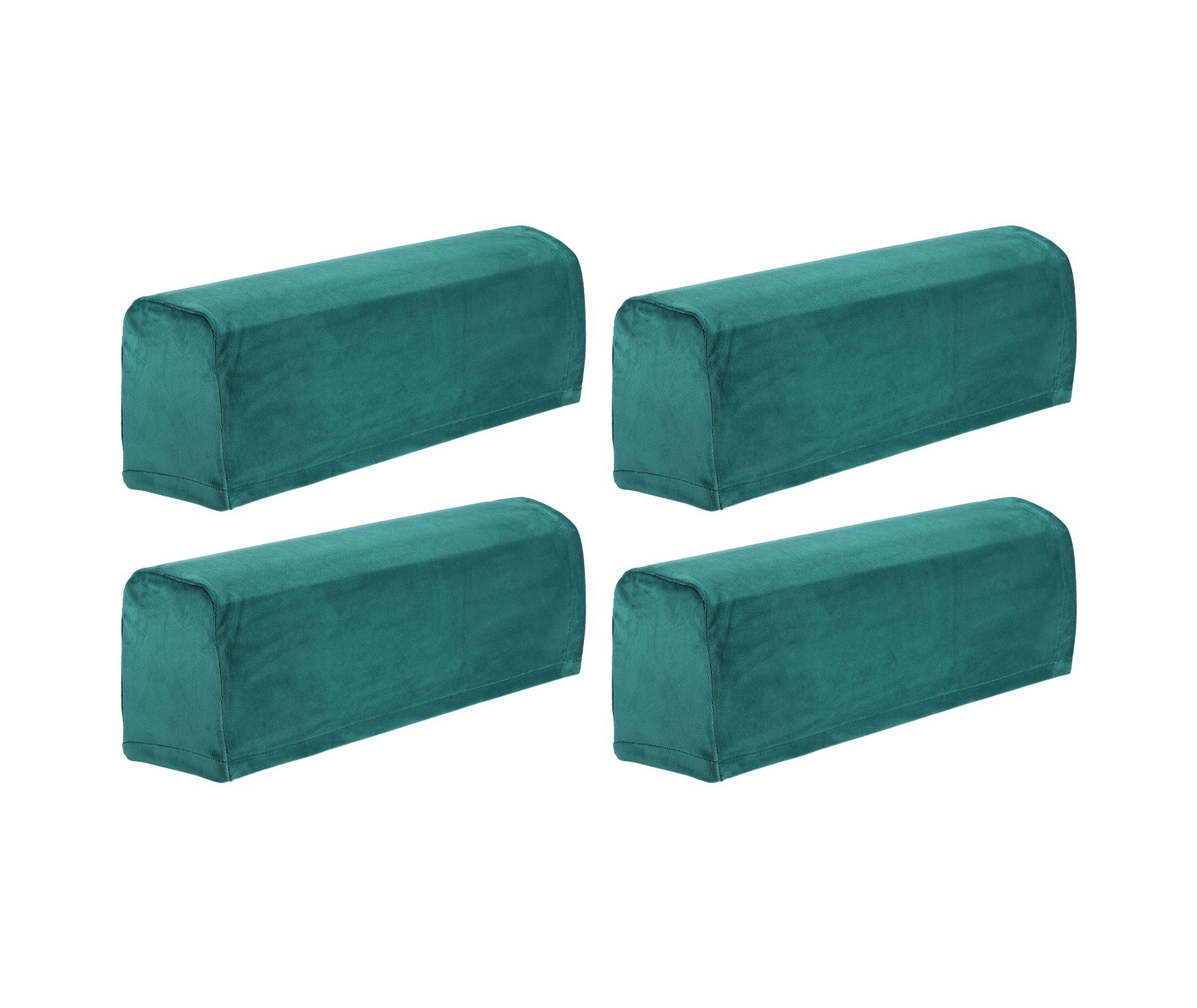 Unique Bargains Stretch Soft Polyester Fiber Sofa Couch Armchair Slipcovers 4 Pcs Dark Green