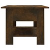 vidaXL Smoked Oak Coffee Table - Engineered Wood Rectangular Tea/Side/End Table with Storage Shelf - 40.2"x21.7"x16.5" - 3 of 4
