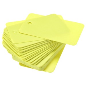 Unique Bargains Blank Waterproof Eyelet Hole Plastic Shipping Tags 50 Pcs - 1 of 4