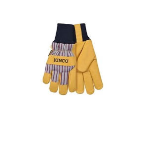 Kinco Men's Outdoor Knit Wrist Work Gloves Yellow L 1 pair - 1 of 1