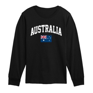 Boys' - Instant Message - Australia Flag Long Sleeve Graphic T-Shirt - 1 of 4