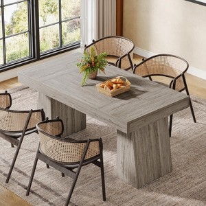 Tribesigns 55-Inch Wood Dining Table for 4-6, Rectangular Dining Room Table with Sturdy Legs - 1 of 4
