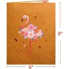 Paper Love 3D Floral Flamingo Pop Up Card - 2 of 4