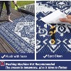 Outdoor Rug Waterproof Reversible Plastic Straw Mat, Large Vintage Medallion Patio Area Rug for Deck Balcony Camping Beach Picnic, Indoor/Outdoor Use - 4 of 4