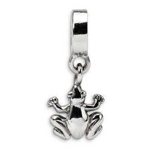 Black Bow Jewelry Sterling Silver Frog Dangle Bead Charm - 1 of 3