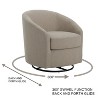 GDFStudio Edmond Modern Indoor Fabric Swivel Gliding Chair - 4 of 4