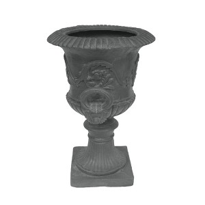 Syemin Outdoor Planters with Special Design, Novely Flower Planter Pot for Garden, Courtyard, Patio, Gray，18.75"*18.75"*28.25" - 1 of 4