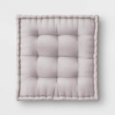 Oversized Boucle Floor Square Throw Pillow Gray - Threshold™