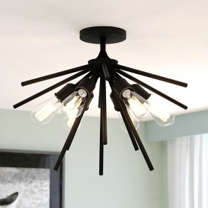 VAXCEL Estelle Mid-Century Modern Sputnik Semi Flush Mount Ceiling Light Fixture - 1 of 4