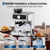20 Bar Espresso Machine with Grinder, Milk Frother, 1.5L Removable Tank, Adjustable Shots, Silver,EcoSummer. - 2 of 4