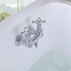 Sumerain Wall Mount Tub Faucet Vintage Leg Tub Filler High Flow Chrome with High Flow - 4 of 4