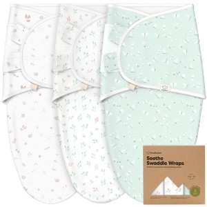 3pk Soothe Baby Swaddle 0-6 Months, Organic Baby Swaddle Sleep Sacks, Newborn, Infant Swaddle Sack - 1 of 4