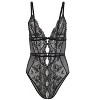Adore Me Women's Rosie Open Back Lingerie S / Jet Black. - 4 of 4