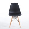 Dolonm Black chair,set of 4,KD leg,plastic seat - 3 of 4