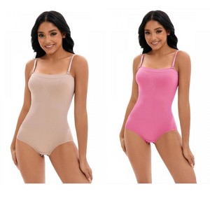 INSPIRE CHIC 2 Pcs Women's Cami Convertible Straps Slimming Waisted Buttons Bottom Butt Lifter Body Shapers - 1 of 4
