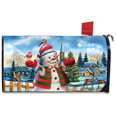 It's Snowing Christmas Magnetic Mailbox Cover Snowman Standard Briarwood Lane