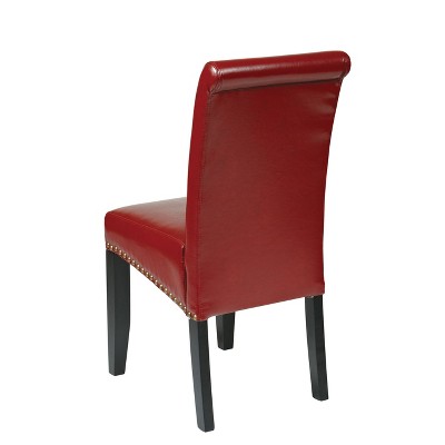 Parsons Nailhead Trim Dining Chair Crimson Red - OSP Home Furnishings
