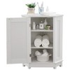 TIRAMISUBEST White Bathroom Cabinet Triangle Corner Storage Cabinet with Adjustable Shelf Modern Style MDF Board - 3 of 4
