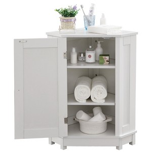 Rbied 17.5 in. W x 17.5 in. D x 31.4 in. H Bathroom Storage Cabinet Linen Cabinet with Adjustable Shelf - 1 of 4