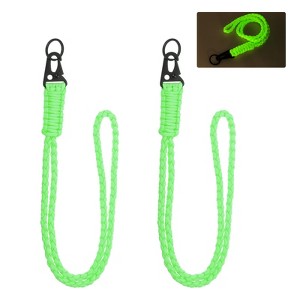 Unique Bargains Braided Soft Keychain ID Badges Lanyard with Metal Ring 2 Pcs - 1 of 3