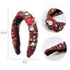 Wrapables Wide Knotted Headbands, Top Knot Headbands for Women and Girls, Holiday Red Plaid - 3 of 4