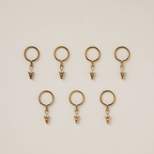 7ct Antiqued Finish Curtain Ring Set Brass - Hearth & Hand™ with Magnolia