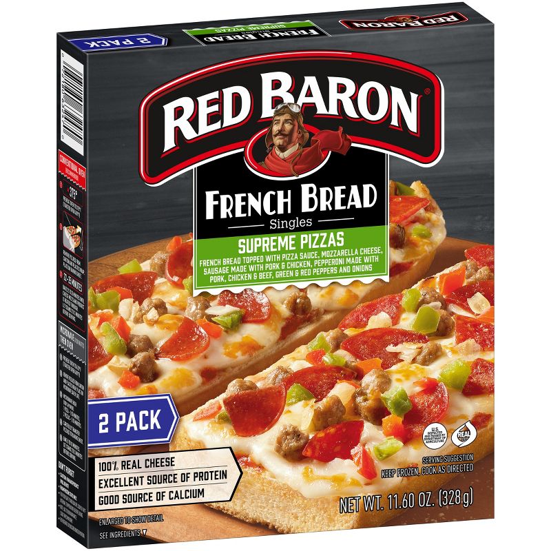 Red Baron French Bread Supreme Frozen Pizza - 11.6oz, 4 of 10