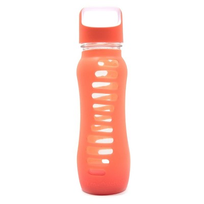 Eco Vessel Surf Glass 22 Ounce Water Bottle with Orange Slice Silicone Sleeve and Screw Lid