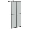 VidaXL Walk-in Shower Screen 35.4 in.x76.8 in. Dark Tempered Glass - 2 of 4