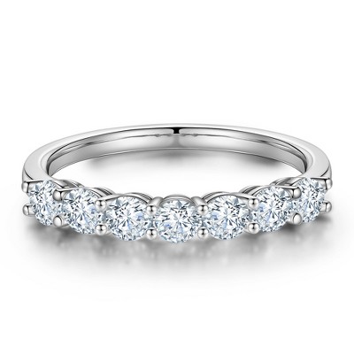 Turandoss Silver Wedding Moissanite Rings for Women, S925 Sterling Silver Diamond Ring for Women, Birthday Christmas Gift for Mom, Wife, Size 9