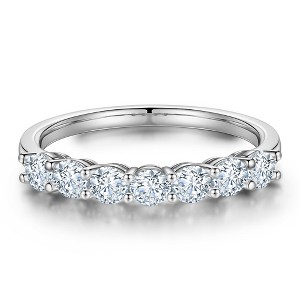 Turandoss Silver Wedding Moissanite Rings for Women, S925 Sterling Silver Diamond Ring for Women, Birthday Christmas Gift for Mom, Wife, Size 9 - 1 of 4