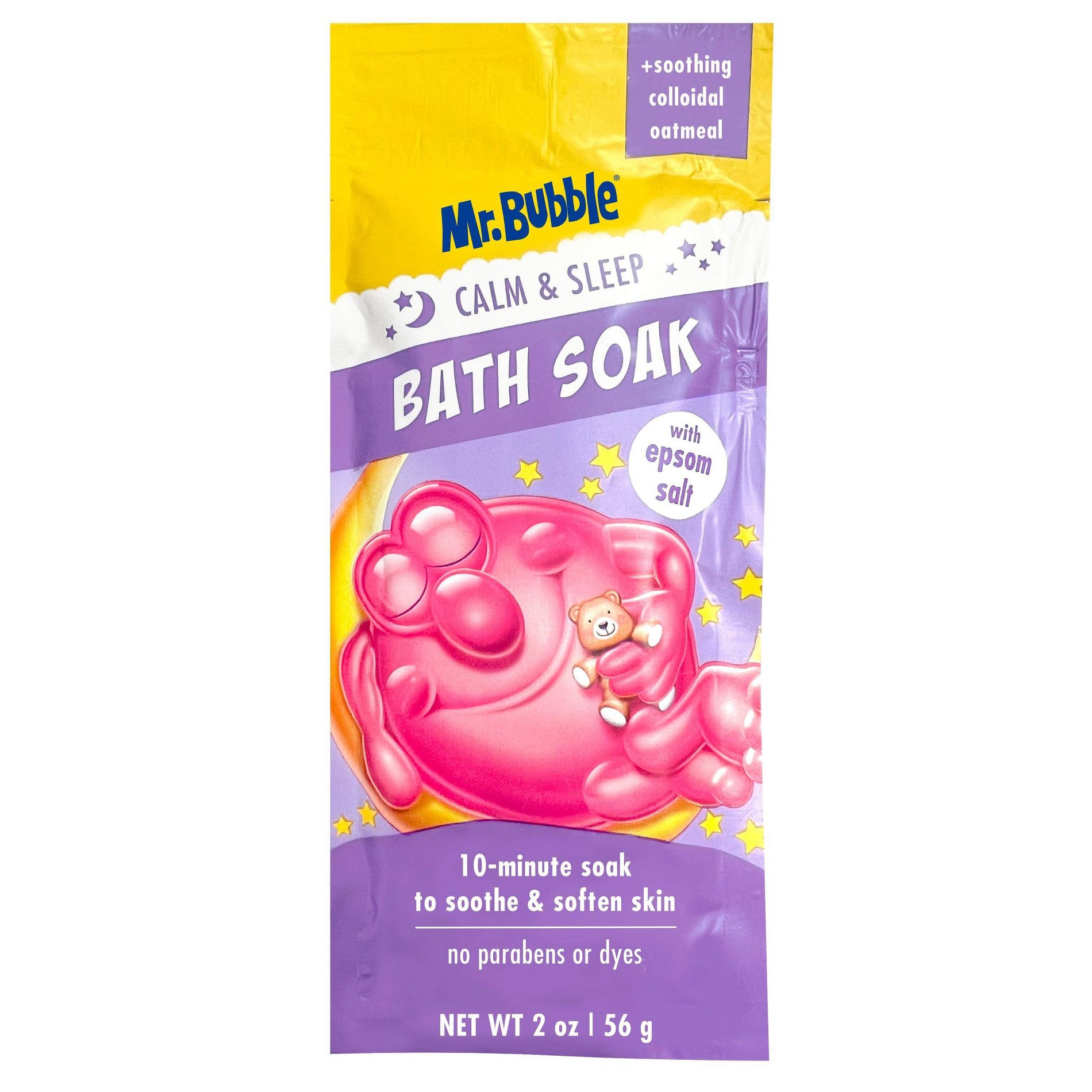 Mr. Bubble Calm & Sleep Bath Soak - 2oz: Bottle, Salts, Normal Skin, Lavender, Eucalyptus, Chamomile