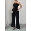 I AM A FASHION JUNKY Off Shoulder Back Hide Zipper Pleated Fit Jumpsuit - 2 of 4