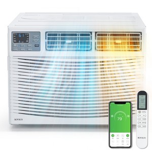 ROVSUN 4-in-1 Air Conditioner Window Unit with Heat, Window AC Unit Cooler, Heater, Dehumidifier & Fan with Timer, Remote Control, 208/230V - 1 of 4