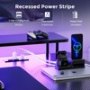 GTRACING 55 Inch Gaming Desk with LED Lights & Power Outlet, Computer Gamer Desk with Monitor Stand, Headphone Hook & Mouse Pad - 4 of 4
