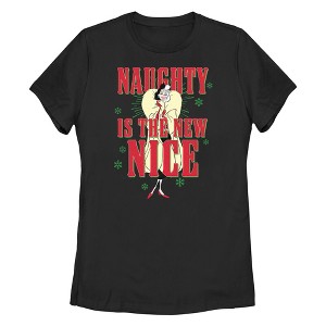 Women's Disney Villains Cruella Naughty Is The New Nice T-Shirt - 1 of 4