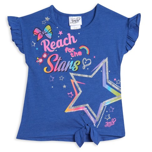 JoJo Siwa Girls Short Sleeve T-Shirt - Bows, Bowbow & Stars