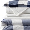 Lands' End Comfy Super Soft Cotton Flannel Plaid Duvet Bed Cover - 5oz - 4 of 4