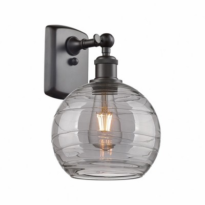 Athens Deco Swirl - 1 Light Wall Sconce In Industrial Style-13 Inches Tall and 8 Inches Wide
