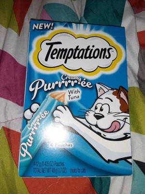 Temptations Creamy Puree With Tuna Lickable Squeezable Adult Cat Treats 