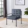 GlasFlength Accent Chairs Cushion Back Accent Chair Plush Soft Padded Back Creates Cozy Sitting Experience for Living Room, Gray, 45"*35"*12" - 2 of 4