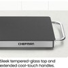Chefman Electric Warming Tray w/ 23" x 8" Black Tempered Glass Top - Stainless Steel - 3 of 4