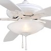 52" Minka Aire Modern Indoor Ceiling Fan with LED Light White Frosted Glass for Living Room Kitchen Bedroom Family Dining Home - 3 of 4