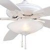 52" Minka Aire Modern Indoor Ceiling Fan with LED Light White Frosted Glass for Living Room Kitchen Bedroom Family Dining Home - image 3 of 4