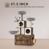 Multi-Level Wooden Cat Tree Tower with Hidden Litter Box Enclosure & Condo, Sisal Scratching Posts, Soft Perch & Toys, Modern Cat Furniture - 4 of 4
