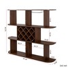 Homy Casa Large Wall-Mounted 3-Tier Wine Rack with Bottle Storage and Display Shelves - 3 of 4